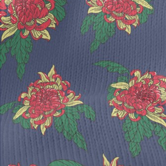 Bright Red Flowers Stretch Jersey