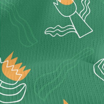 Weird Wavy Flowers Stretch Jersey