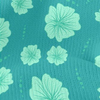 Simple Line Flowers Stretch Jersey