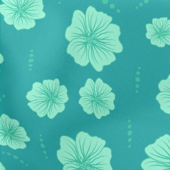 Simple Line Flowers Lightweight Cotton Poplin