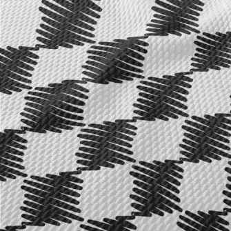 Line Art Grid Birdseye Piqué
