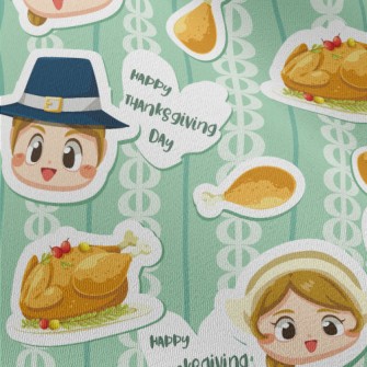 Thanksgiving Boy And Girl Chiffon