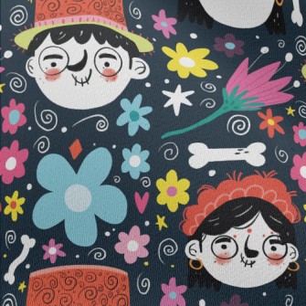 Colorful World Characters Chiffon