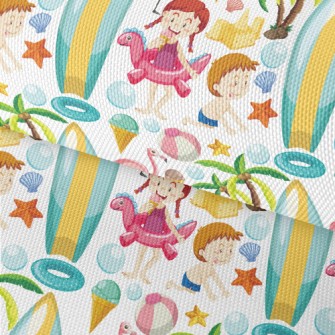 Children Playing On The Beach Waterproof Oxford