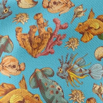 Colorful Marine Life Waterproof Canvas