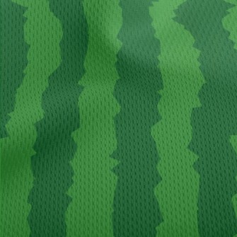Watermelon Vertical Stripes Athletic Mesh Flat Back