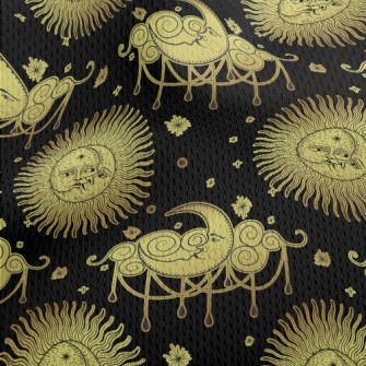 Sun God And Moon God Athletic Mesh Flat Back