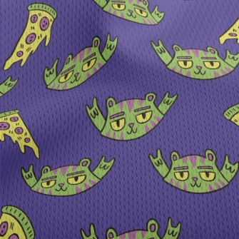 Pizza Rock Cat Athletic Mesh Flat Back