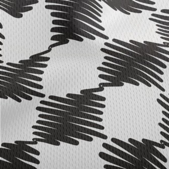Line Art Grid Athletic Mesh Flat Back