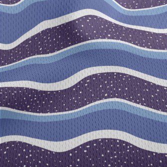 Geometric Wave Pattern Athletic Mesh Flat Back