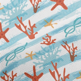 Striped Coral Starfish Performance Linen