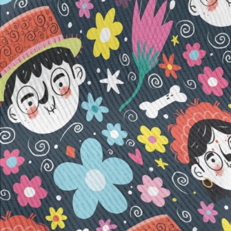 Colorful World Characters Standard Corduroy