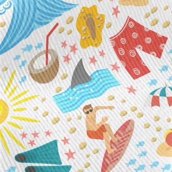 Summer Beach Activities Standard Corduroy