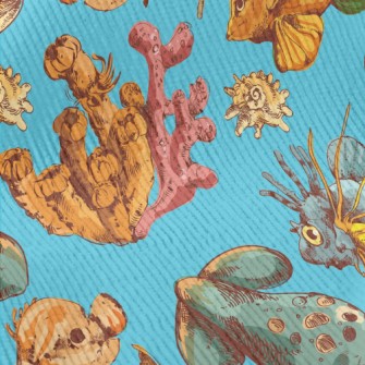Colorful Marine Life Standard Corduroy
