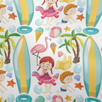 Children Playing On The Beach Dobby