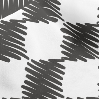 Line Art Grid Micro Fleece