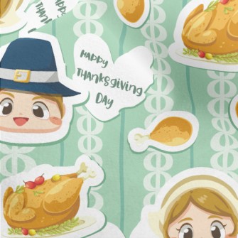 Thanksgiving Boy And Girl Micro Fleece