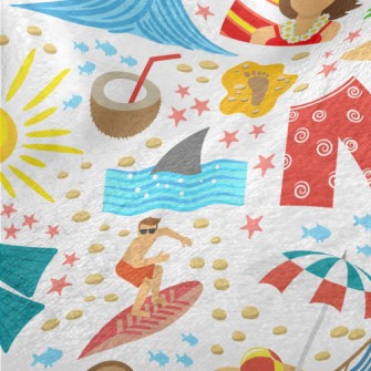 Summer Beach Activities Minky