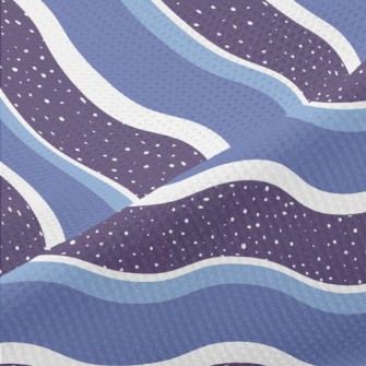 Geometric Wave Pattern Piqué