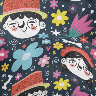 Colorful World Characters Lightweight Performance Linen