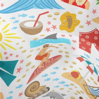 Summer Beach Activities Lightweight Performance Linen