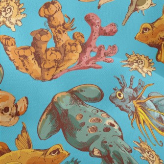 Colorful Marine Life Lightweight Performance Linen