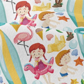 Children Playing On The Beach Modern Jersey