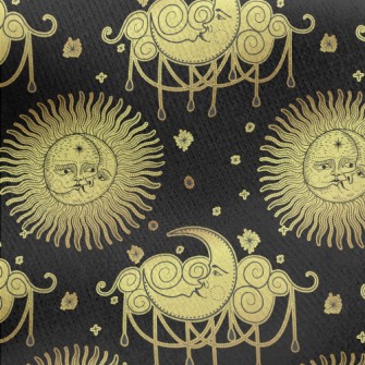 Sun God And Moon God Jersey Backed Fleece