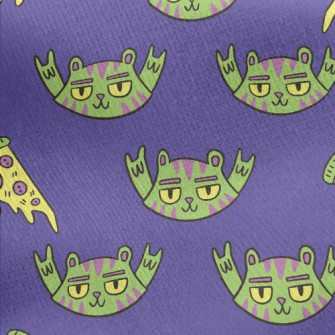 Pizza Rock Cat Jersey Backed Fleece