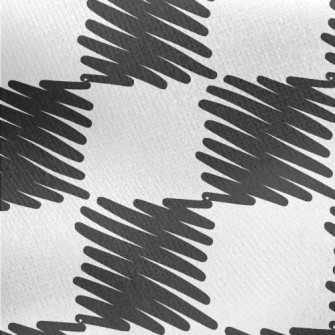 Line Art Grid Jersey Backed Fleece