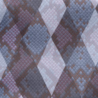 Mysterious Diamond Snake Patte Jersey Backed Fleece