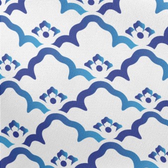 Gradient Flower Frame Flowers Pongee