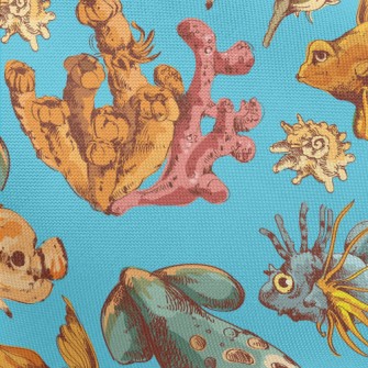 Colorful Marine Life Pongee