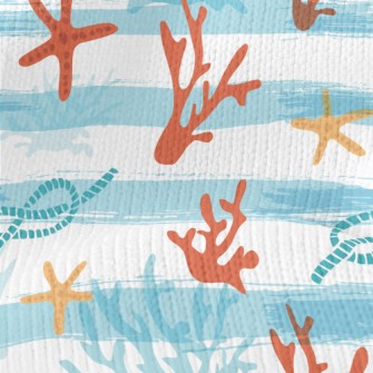 Striped Coral Starfish Stretch Jersey