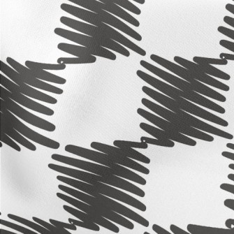 Line Art Grid Lightweight Cotton Poplin