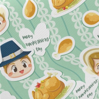 Thanksgiving Boy And Girl Midweight Cotton Poplin