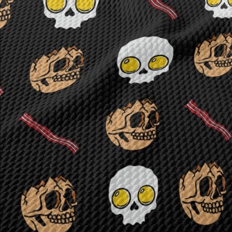 Skull Poached Egg Bacon Birdseye Piqué