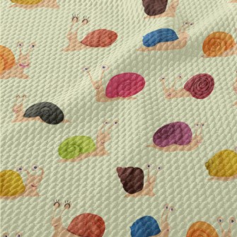 Colorful Snail Shells Birdseye Piqué