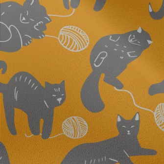 Cute Black Cat Chiffon