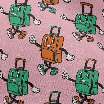 Walking Face Suitcase Chiffon
