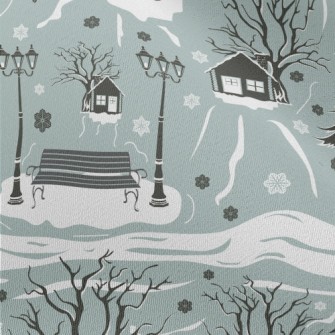 A Cozy Town In The Snow Chiffon