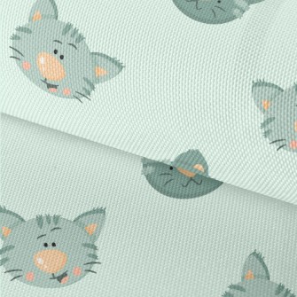 Playful Big Head Cat Waterproof Oxford