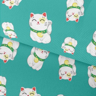 Smiling Lucky Cat Waterproof Oxford