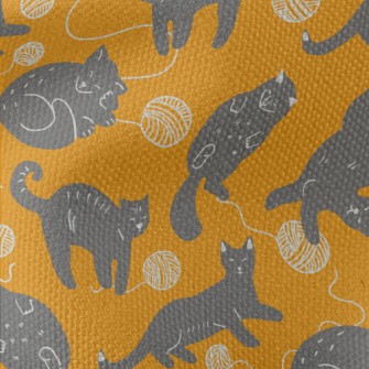 Cute Black Cat Waterproof Canvas