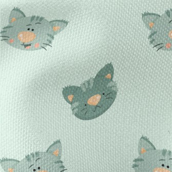 Playful Big Head Cat Waterproof Canvas