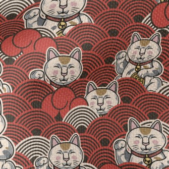 Serious Face Lucky Cat Waterproof Canvas