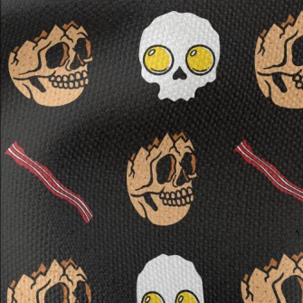 Skull Poached Egg Bacon Waterproof Canvas