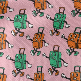 Walking Face Suitcase Waterproof Canvas