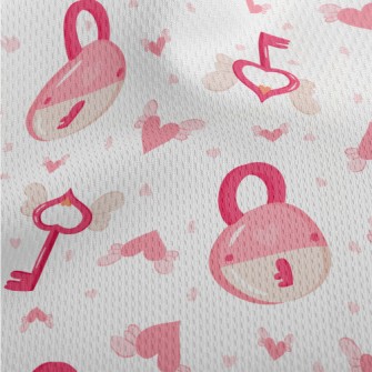 Love Wings Lock Athletic Mesh Flat Back