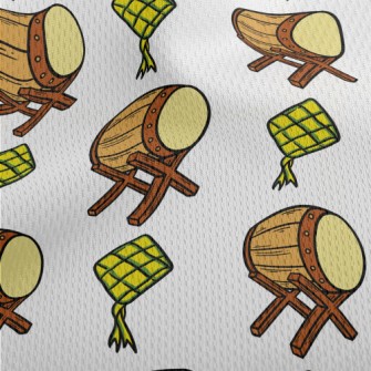 Taiko Drums And Kites Athletic Mesh Flat Back